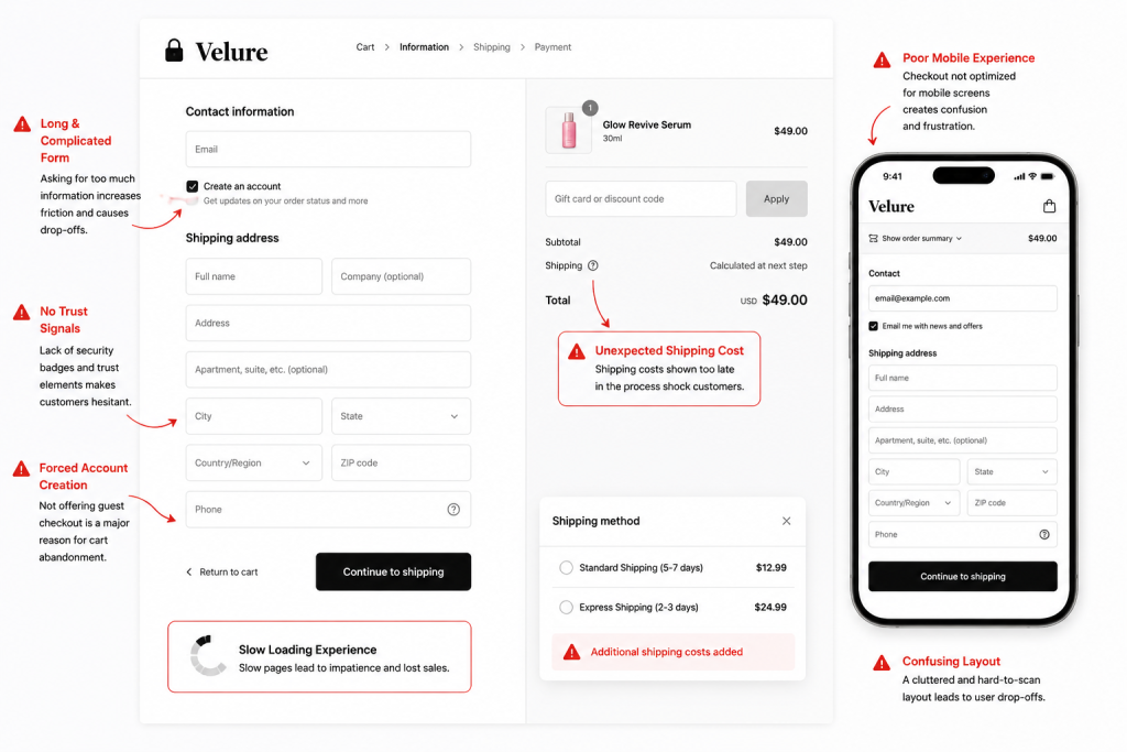 Ecommerce checkout UX critique show-and-tell